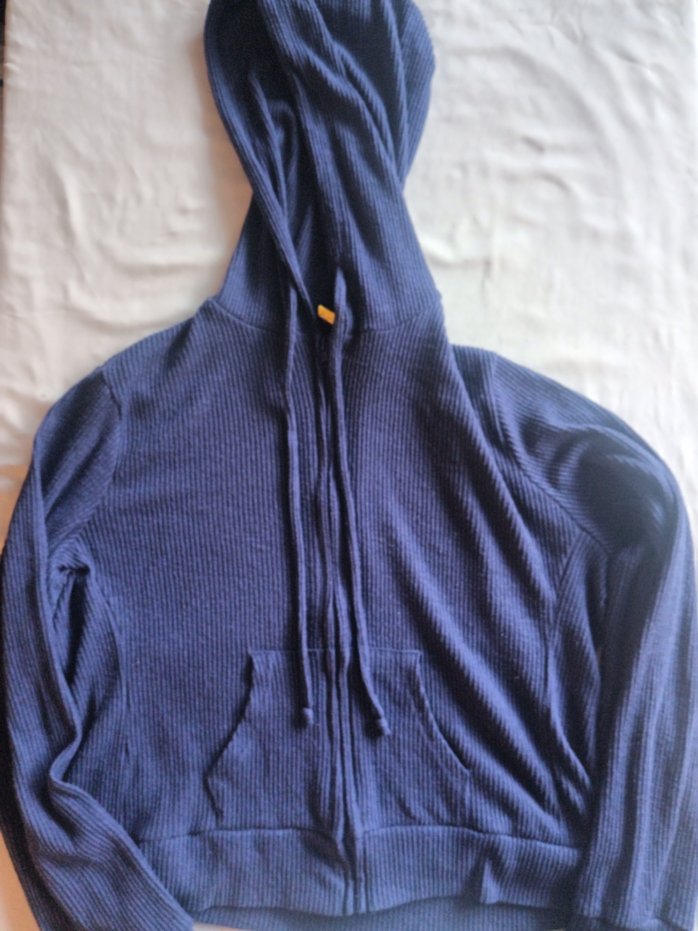 Women's Navy Blue Hooded Knit Sweater
